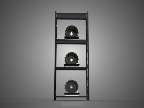 VERTICAL STACK GARDEN TOWER FRAME ROTARY HYDROPONIC PLANT FARM 3D Model