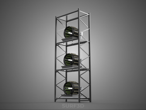 VERTICAL STACK GARDEN TOWER FRAME ROTARY HYDROPONIC PLANT FARM 3D 모델