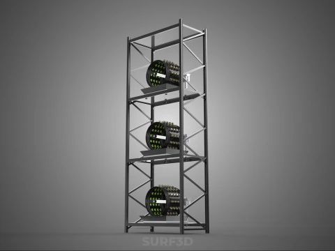 VERTICAL STACK GARDEN TOWER FRAME ROTARY HYDROPONIC PLANT FARM 3D Model