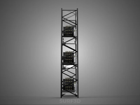 VERTICAL STACK GARDEN TOWER FRAME ROTARY HYDROPONIC PLANT FARM 3D Model