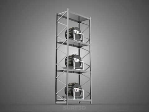 VERTICAL STACK GARDEN TOWER FRAME ROTARY HYDROPONIC PLANT FARM 3D 모델