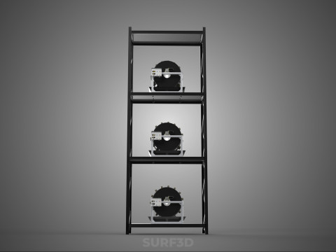 VERTICAL STACK GARDEN TOWER FRAME ROTARY HYDROPONIC PLANT FARM 3D 모델