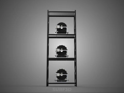 VERTICAL STACK GARDEN TOWER FRAME ROTARY HYDROPONIC PLANT FARM 3D Model