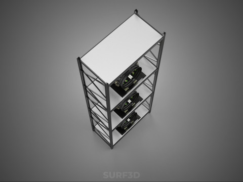 VERTICAL STACK GARDEN TOWER FRAME ROTARY HYDROPONIC PLANT FARM 3D 모델