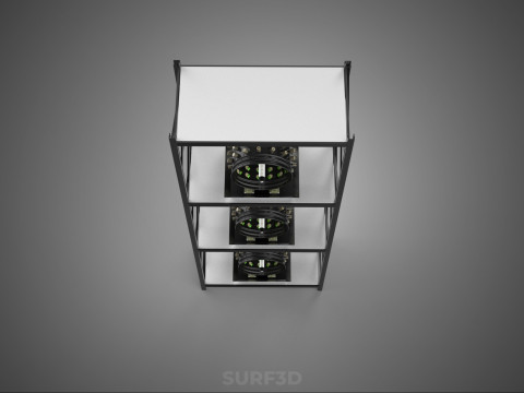 VERTICAL STACK GARDEN TOWER FRAME ROTARY HYDROPONIC PLANT FARM 3D 모델