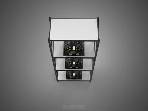VERTICAL STACK GARDEN TOWER FRAME ROTARY HYDROPONIC PLANT FARM 3D Model