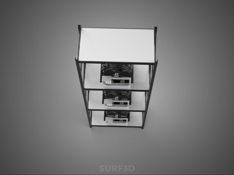 VERTICAL STACK GARDEN TOWER FRAME ROTARY HYDROPONIC PLANT FARM 3D 모델