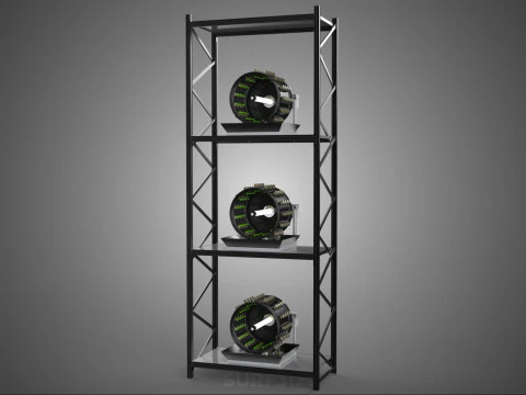 VERTICAL STACK GARDEN TOWER FRAME ROTARY HYDROPONIC PLANT FARM 3D Model