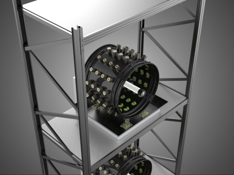 VERTICAL STACK GARDEN TOWER FRAME ROTARY HYDROPONIC PLANT FARM 3D 모델