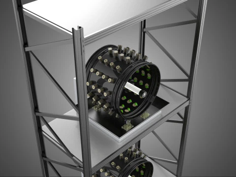 VERTICAL STACK GARDEN TOWER FRAME ROTARY HYDROPONIC PLANT FARM 3D Model