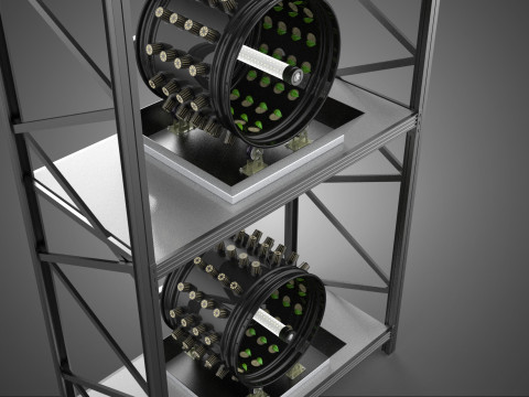 VERTICAL STACK GARDEN TOWER FRAME ROTARY HYDROPONIC PLANT FARM 3D 모델