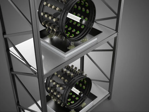VERTICAL STACK GARDEN TOWER FRAME ROTARY HYDROPONIC PLANT FARM 3D Model