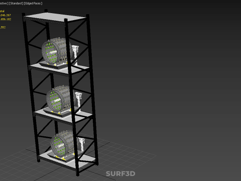 VERTICAL STACK GARDEN TOWER FRAME ROTARY HYDROPONIC PLANT FARM 3D 모델