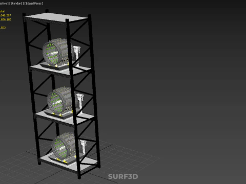 VERTICAL STACK GARDEN TOWER FRAME ROTARY HYDROPONIC PLANT FARM 3D Model