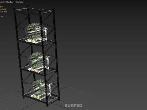 VERTICAL STACK GARDEN TOWER FRAME ROTARY HYDROPONIC PLANT FARM 3D 모델