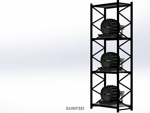 VERTICAL STACK GARDEN TOWER FRAME ROTARY HYDROPONIC PLANT FARM 3D 모델
