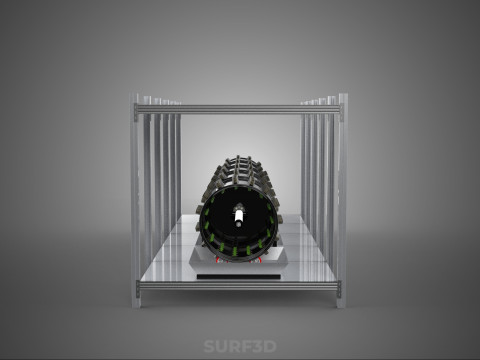 RACK FRAME ARRAY ROW SHELF TRAY ROTARY HYDROPONIC LED PLANT FARM Modelo 3D