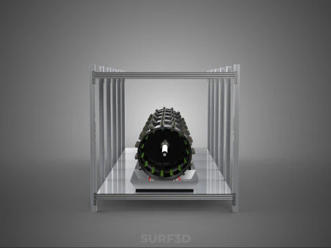 RACK FRAME ARRAY ROW SHELF TRAY ROTARY HYDROPONIC LED PLANT FARM 3D Model
