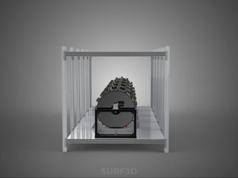 RACK FRAME ARRAY ROW SHELF TRAY ROTARY HYDROPONIC LED PLANT FARM 3D Model