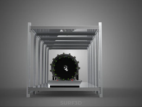 RACK FRAME ARRAY ROW SHELF TRAY ROTARY HYDROPONIC LED PLANT FARM 3D Model