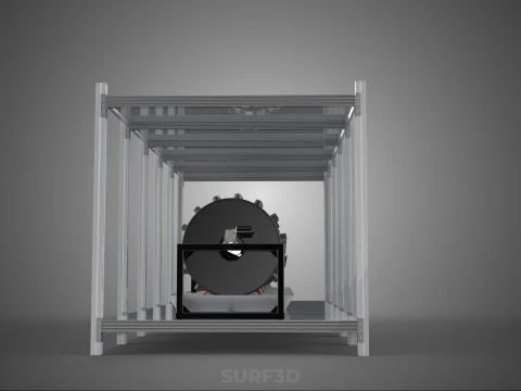 RACK FRAME ARRAY ROW SHELF TRAY ROTARY HYDROPONIC LED PLANT FARM 3D Model