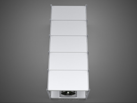 RACK FRAME ARRAY ROW SHELF TRAY ROTARY HYDROPONIC LED PLANT FARM Modelo 3D