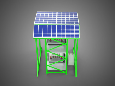 POWERED SOLAR PANEL ROOF IOT ROTARY HYDROPONIC GARDEN PLANT FARM 3D Modell