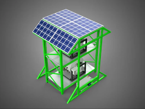 POWERED SOLAR PANEL ROOF IOT ROTARY HYDROPONIC GARDEN PLANT FARM 3D Model