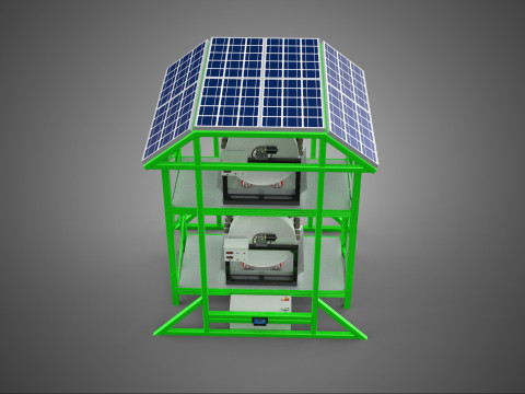 POWERED SOLAR PANEL ROOF IOT ROTARY HYDROPONIC GARDEN PLANT FARM 3D Modell