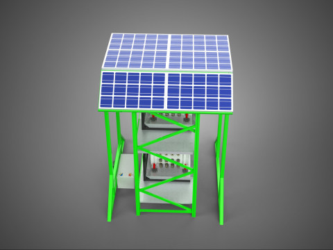 POWERED SOLAR PANEL ROOF IOT ROTARY HYDROPONIC GARDEN PLANT FARM 3D Modell