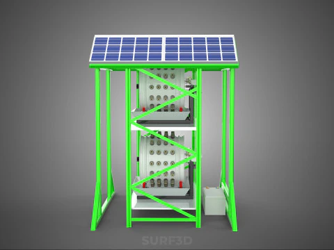 POWERED SOLAR PANEL ROOF IOT ROTARY HYDROPONIC GARDEN PLANT FARM 3D Model