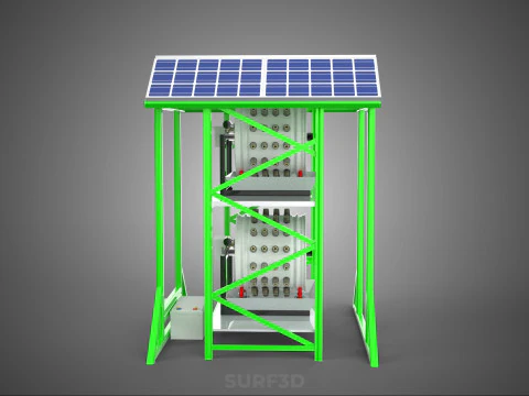 POWERED SOLAR PANEL ROOF IOT ROTARY HYDROPONIC GARDEN PLANT FARM 3D Model