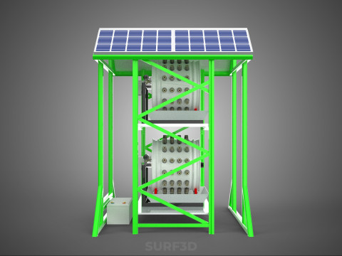 POWERED SOLAR PANEL ROOF IOT ROTARY HYDROPONIC GARDEN PLANT FARM 3D Modell