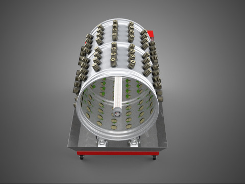 STEEL DRUM ROTARY HYDROPONIC GARDEN PLANT FARM SYSTEM CIRCULAR 3D Model