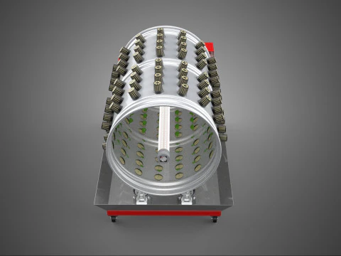 STEEL DRUM ROTARY HYDROPONIC GARDEN PLANT FARM SYSTEM CIRCULAR 3D Model