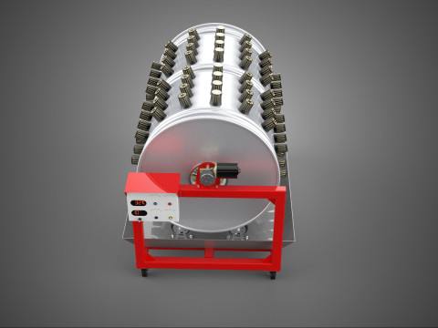 STEEL DRUM ROTARY HYDROPONIC GARDEN PLANT FARM SYSTEM CIRCULAR 3D Model