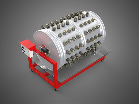 STEEL DRUM ROTARY HYDROPONIC GARDEN PLANT FARM SYSTEM CIRCULAR 3D Model
