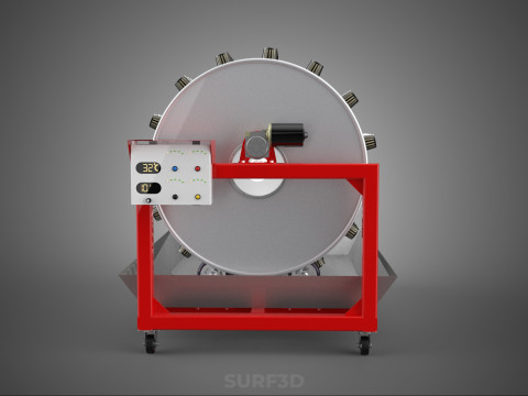 STEEL DRUM ROTARY HYDROPONIC GARDEN PLANT FARM SYSTEM CIRCULAR 3D Model