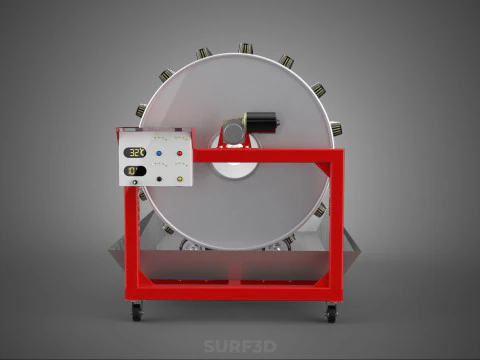 STEEL DRUM ROTARY HYDROPONIC GARDEN PLANT FARM SYSTEM CIRCULAR 3D Model