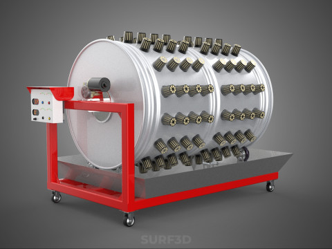 STEEL DRUM ROTARY HYDROPONIC GARDEN PLANT FARM SYSTEM CIRCULAR 3D Model