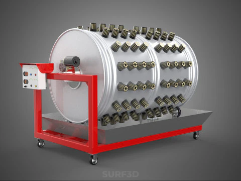STEEL DRUM ROTARY HYDROPONIC GARDEN PLANT FARM SYSTEM CIRCULAR 3D Model