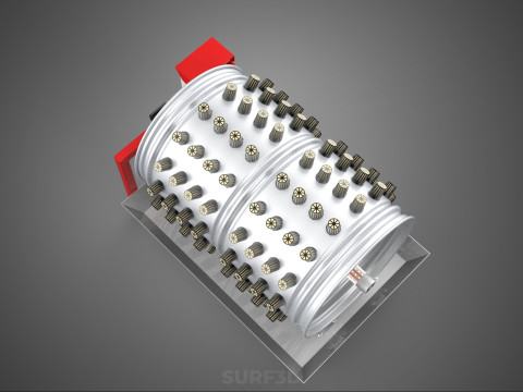 STEEL DRUM ROTARY HYDROPONIC GARDEN PLANT FARM SYSTEM CIRCULAR 3D Model