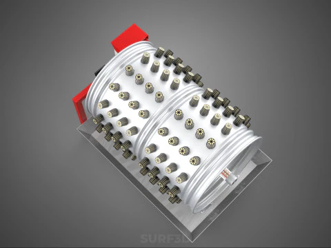 STEEL DRUM ROTARY HYDROPONIC GARDEN PLANT FARM SYSTEM CIRCULAR 3D Model