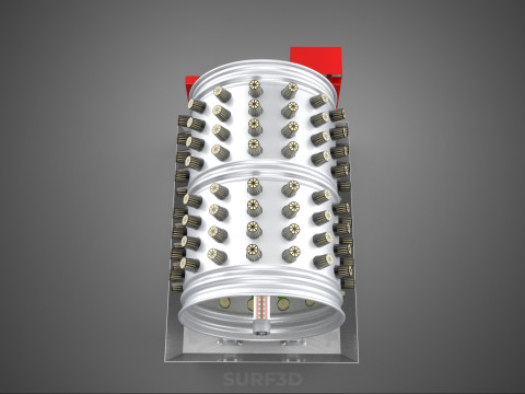 STEEL DRUM ROTARY HYDROPONIC GARDEN PLANT FARM SYSTEM CIRCULAR 3D Model