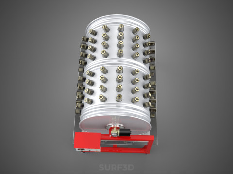 STEEL DRUM ROTARY HYDROPONIC GARDEN PLANT FARM SYSTEM CIRCULAR 3D Model