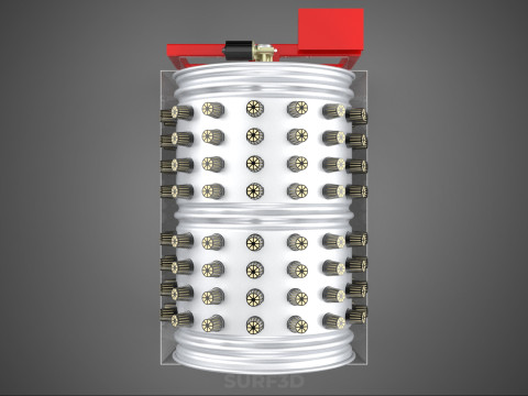 STEEL DRUM ROTARY HYDROPONIC GARDEN PLANT FARM SYSTEM CIRCULAR 3D Model