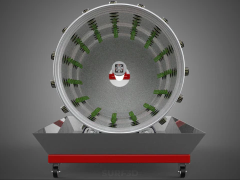 STEEL DRUM ROTARY HYDROPONIC GARDEN PLANT FARM SYSTEM CIRCULAR 3D Model