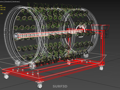 STEEL DRUM ROTARY HYDROPONIC GARDEN PLANT FARM SYSTEM CIRCULAR 3D Model