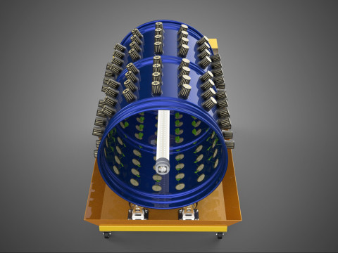 ROTARY HYDROPONICS RADIAL SPIN GARDENING PLANT FARM SYSTEM WHEEL 3D Model