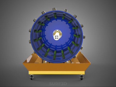 ROTARY HYDROPONICS RADIAL SPIN GARDENING PLANT FARM SYSTEM WHEEL 3D Model